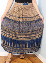Load image into Gallery viewer, Broomstick Skirt ! Blue Crinkle Rayon ! One Size, Fits Most !