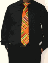 Load image into Gallery viewer, Men&#39;s African Tie! Kente Cloth! Matching Kufi Cap and kerchief available.