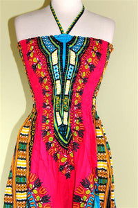 Dashiki Print Tube Halter Sun Dress or Skirt! One Size! Available in 6 Colors!!