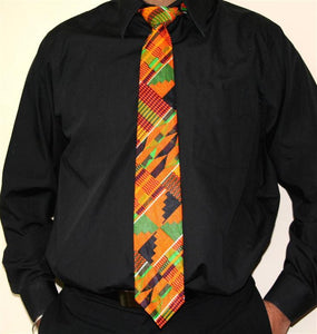 Men's African Tie! Kente Cloth, You can order Tie Cap and handkerchief.