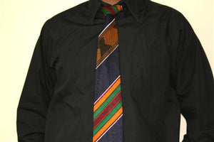Men's African Tie! Kente Cloth! You can Matching Kufi Cap and kerchief available.