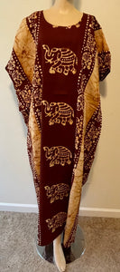 100% Cotton Plus size 1X 2X 3X Cotton Print Caftan !