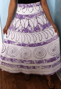 100% Cotton Wrap Skirt ! Batik Print ! One Size Fits Most ! A Line Wrap Skirt !!