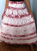 Load image into Gallery viewer, 100% Cotton Wrap Skirt ! Batik Print ! One Size Fits Most ! A Line Wrap Skirt !!