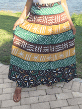 Load image into Gallery viewer, 100% Fine Rayon Wrap Skirt | African Print ! One Size Fits Most |
