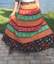 Load image into Gallery viewer, 100% Fine Rayon Wrap Skirt | African Print ! One Size Fits Most |