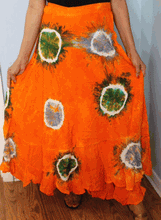 Load image into Gallery viewer, 100% Fine Rayon Wrap Skirt | Tie-Dye Print ! One Size Fits Most |