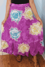 Load image into Gallery viewer, 100% Fine Rayon Wrap Skirt | Tie-Dye Print ! One Size Fits Most |