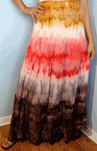 100%Rayon Wrap Skirt ! Tie-Dye Print ! One Size Fits Most !