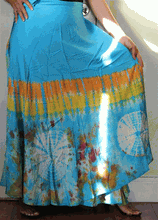 Load image into Gallery viewer, 100% Fine Rayon Wrap Skirt ! Tie-Dye Print ! One Size Fits Most !