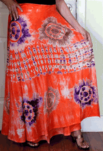 Load image into Gallery viewer, 100% Fine Rayon Wrap Skirt ! Tie-Dye Print ! One Size Fits Most !