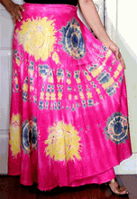 Load image into Gallery viewer, 100% Fine Rayon Wrap Skirt ! Tie-Dye Print ! One Size Fits Most !