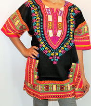 Load image into Gallery viewer, African Unisex Dashiki Plus Size! One Size! One Size Fits Most! Hippie Shirt! 60s 70s Look!