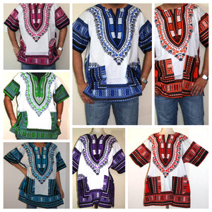 African Unisex Dashiki Plus Size! One Size! One Size Fits Most! Hippie Shirt! 60s 70s Look!