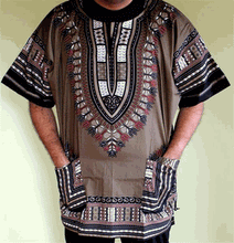 Load image into Gallery viewer, African Unisex Dashiki Plus Size! One Size! One Size Fits Most! Hippie Shirt! 60s 70s Look!