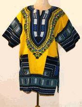 Load image into Gallery viewer, African Unisex Dashiki Plus Size! One Size! One Size Fits Most! Hippie Shirt! 60s 70s Look!