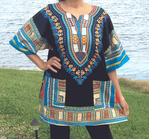 African Unisex Dashiki Plus Size! One Size! One Size Fits Most! Hippie Shirt! 60s 70s Look!