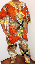 Load image into Gallery viewer, African Unisex Pant Set With Head Piece ! Embroidered ! One Size !!