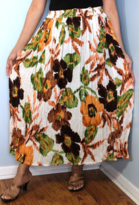 Broomstick Skirt ! Colorful Crinkle Rayon ! One Size, Fits Most ! Peasant Boho !! modern  Print !!