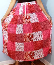 Load image into Gallery viewer, Broomstick Skirt ! Patch Print Crinkle Rayon ! One Size, Fits Most ! Peasant Boho !!