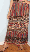 Load image into Gallery viewer, Broomstick Skirt ! Printed Crinkle Rayon ! One Size, Fits Most !