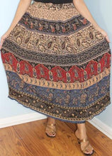Load image into Gallery viewer, Broomstick Skirt ! Printed Crinkle Rayon ! One Size, Fits Most !