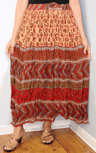 Load image into Gallery viewer, Broomstick Skirt ! Red Crinkle Rayon ! One Size, Fits Most !
