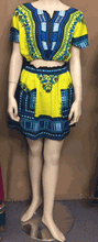 Load image into Gallery viewer, Custom Made Skirt Set in Dashiki Print!! Can be made in S M L Sizes!!