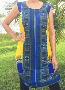 Dashiki Print Dress without sleeves!! Trendy African Dress in Dashiki Print!!
