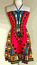 Load image into Gallery viewer, Dashiki Print Tube Halter Sun Dress or Skirt! One Size! Available in 8 Colors!!