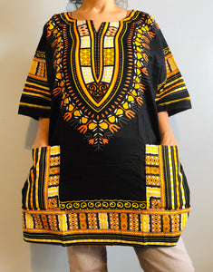 African Unisex Dashiki Plus Size! Hippie Shirt! 60s 70s Look! 1X, 2X, 3X available