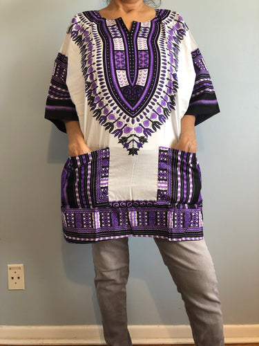 African Unisex Dashiki Plus Size! One Size! One Size Fits Most! Hippie Shirt! 60s 70s Look!