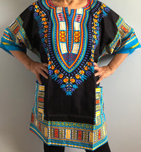 Load image into Gallery viewer, African Unisex Dashiki Plus Size! One Size! One Size Fits Most! Hippie Shirt! 60s 70s Look!