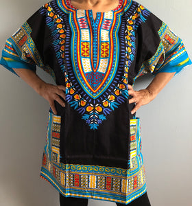 African Unisex Dashiki Plus Size! One Size! One Size Fits Most! Hippie Shirt! 60s 70s Look!