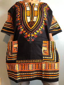 African Unisex Dashiki Plus Size! One Size! One Size Fits Most! Hippie Shirt! 60s 70s Look!