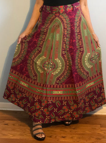 100% Cotton Wrap Skirt! Dashiki Print! One Size Fits Most!