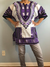 Load image into Gallery viewer, African Unisex Dashiki Plus Size! One Size! One Size Fits Most! Hippie Shirt! 60s 70s Look!