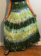 Load image into Gallery viewer, 100% Fine Rayon Wrap Skirt ! Tie-Dye Print ! One Size Fits Most !
