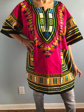 Load image into Gallery viewer, African Unisex Dashiki Plus Size! One Size! One Size Fits Most! Hippie Shirt! 60s 70s Look!