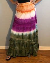 Load image into Gallery viewer, 100% Fine Rayon Wrap Skirt ! Tie-Dye Print ! One Size Fits Most !