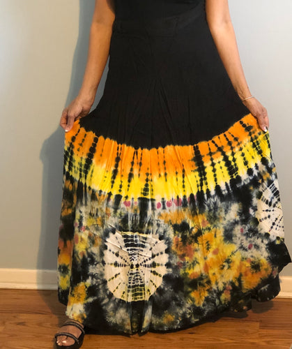 100% Fine Rayon Wrap Skirt ! Tie-Dye Print ! One Size Fits Most !
