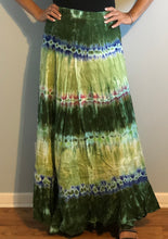 Load image into Gallery viewer, 100% Fine Rayon Wrap Skirt ! Tie-Dye Print ! One Size Fits Most !