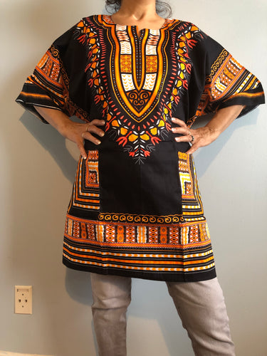 African Unisex Dashiki Plus Size! One Size! One Size Fits Most! Hippie Shirt! 60s 70s Look!