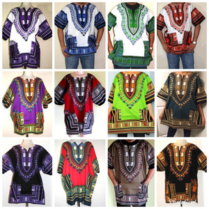 African Unisex Dashiki Plus Size! One Size! One Size Fits Most! Hippie Shirt! 60s 70s Look!