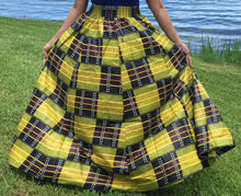 Load image into Gallery viewer, Long Flared Skirt One Size Fits Most!! Dashiki Print Flared Skirt with Pockets!!