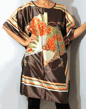 Load image into Gallery viewer, Trendy Tunic Top, Plus Size, Silky Satin, Printed.