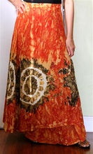 Load image into Gallery viewer, 100% Fine Rayon Wrap Skirt ! Tie-Dye Print ! One Size Fits Most !